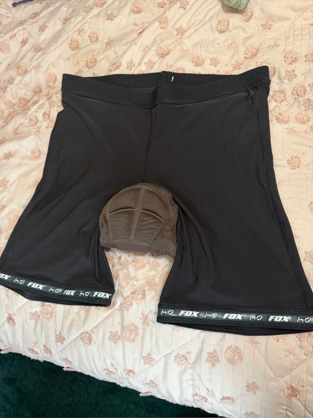 Fox Racing cycling liner shorts featuring a prominent padded chamois